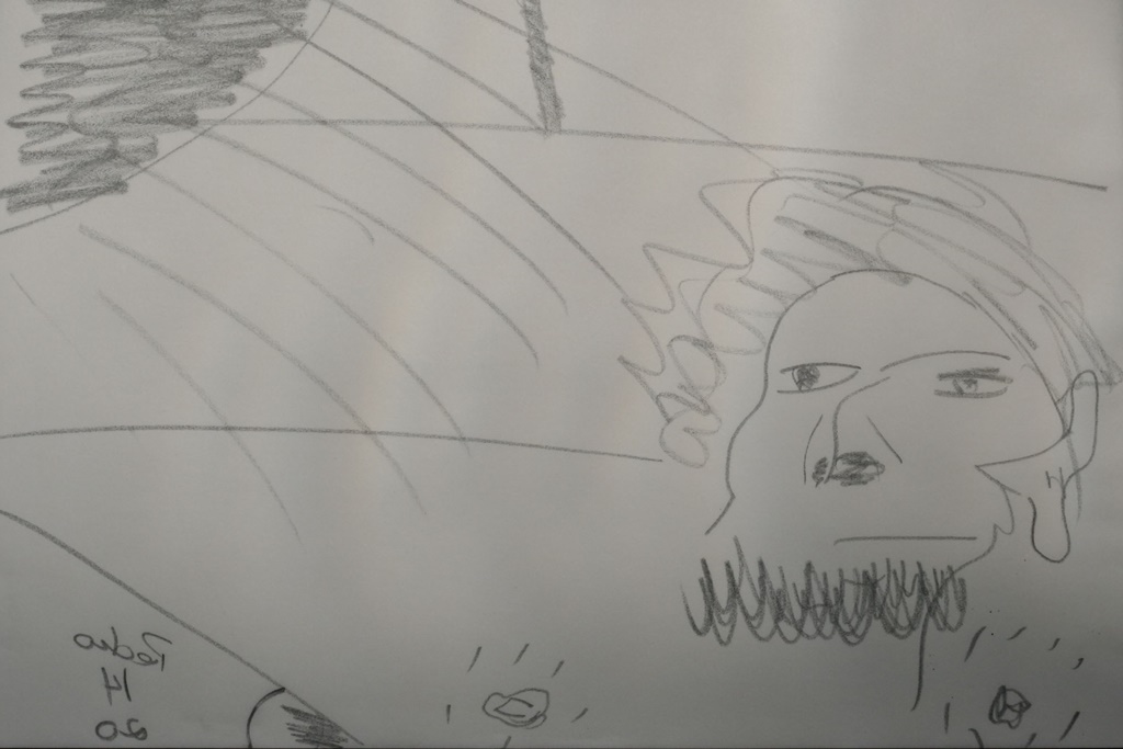 Autorretrato, grafite sobre papel, 2014