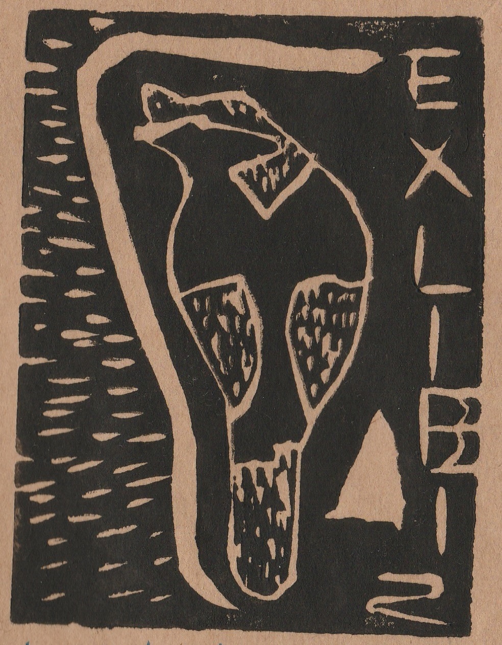 Ex libris - Soldadinho do Araripe, linoleogravura, 2018