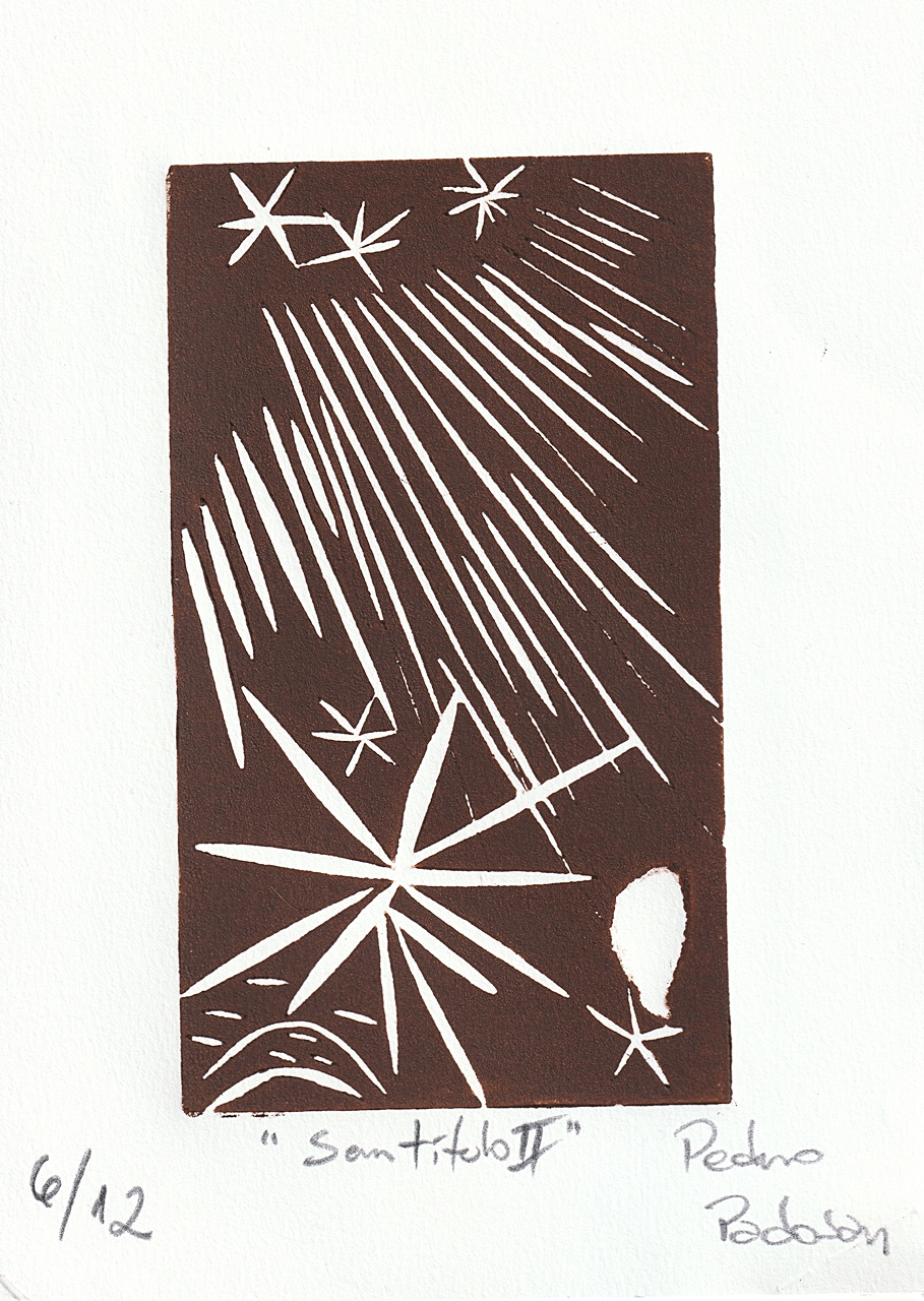 Sem titulo II, linóleo gravura, Pedro Padosan, 85mm x 147mm Made under the auspices of the Visual Aids Material Grant 2022