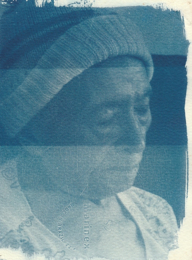 Cianotipia sobre papel, testando os tempos de exposição, 2014