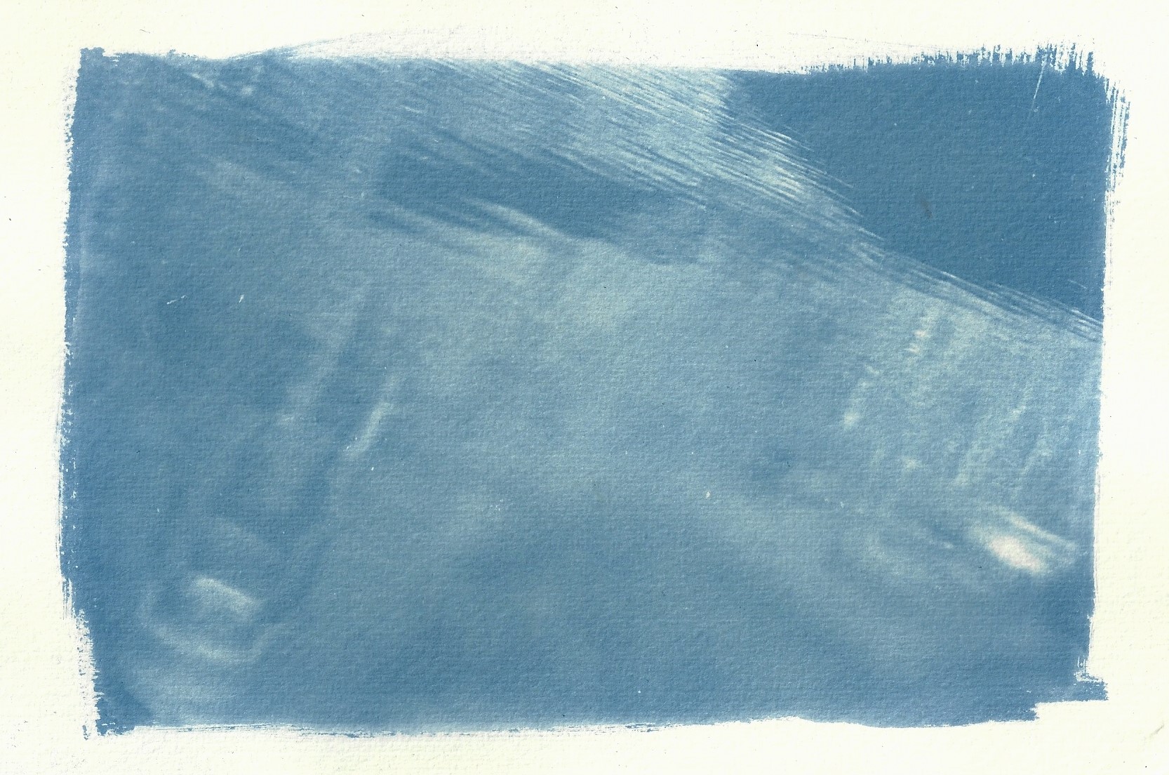 Na Água do Engordador, cianotipia sobre papel, 2013.