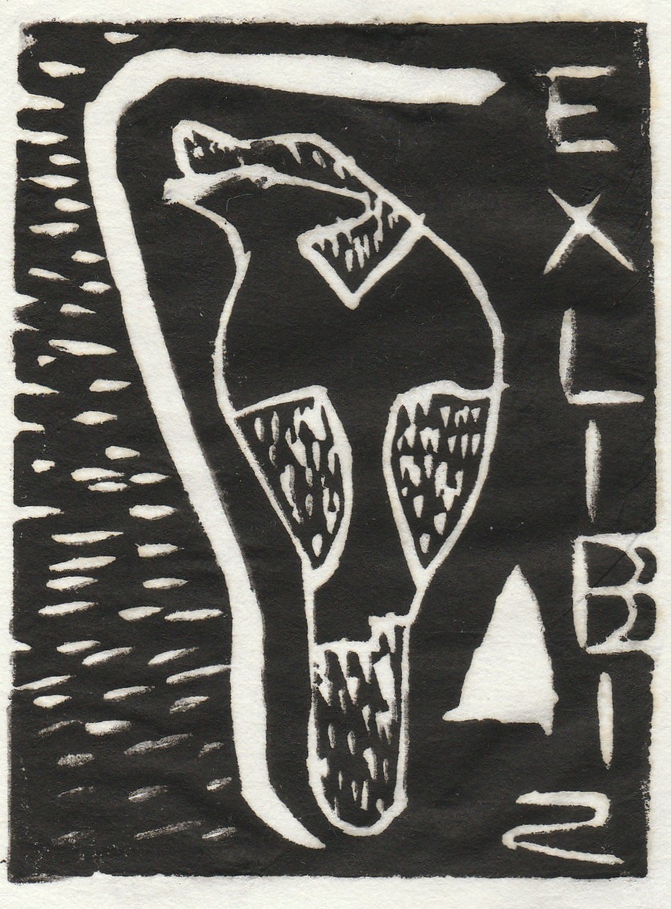 Ex libris - Soldadinho do Araripe, linoleogravura, 2018